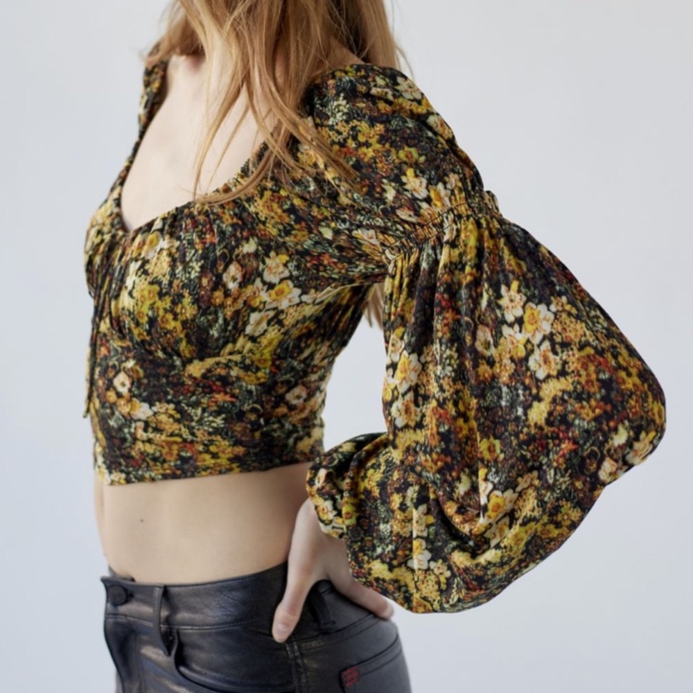 uo elowen puff sleeve blouse - Picture 4 of 7